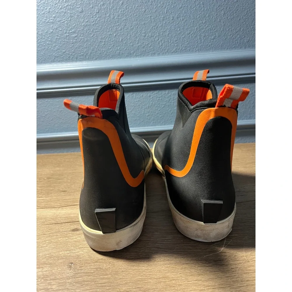 Bassdash‎ Fishing Boots Men's Black Orange Ankle Deck Boat Shoes Size 11